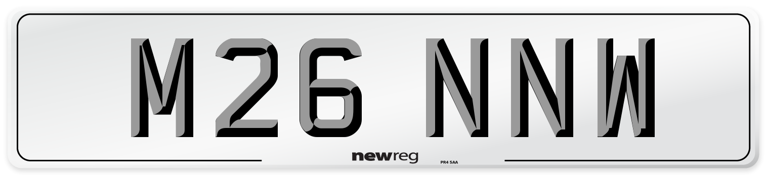 M26 NNW Number Plate from New Reg